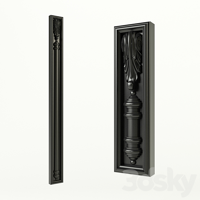 Carved pilasters 3ds Max - thumbnail 1