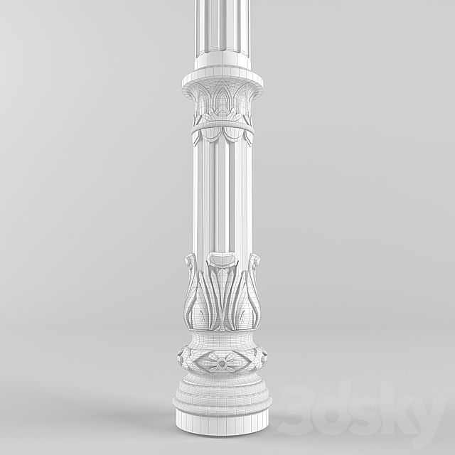 cast iron column 3DSMax File - thumbnail 3