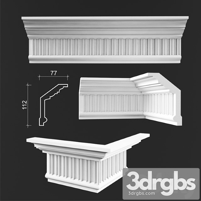 Ceiling Cornice 2 3dsmax Download - thumbnail 1