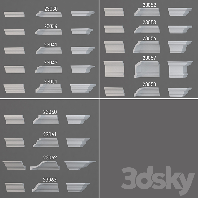 Ceiling cornices Classic Home (vol2) 3DSMax File - thumbnail 3