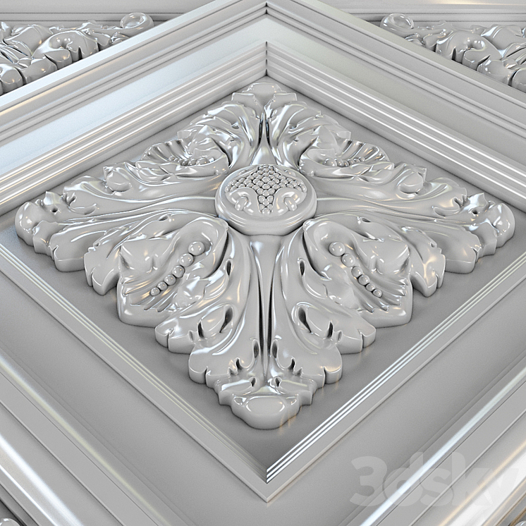 ceiling decor 3DS Max - thumbnail 1