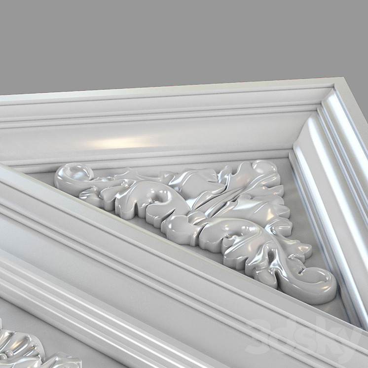 ceiling decor 3DS Max - thumbnail 2