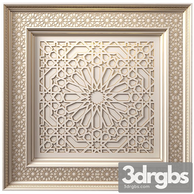 Ceiling In Oriental Style Arabic Classic Ceiling Arabic Classic Seiling 3dsmax Download - thumbnail 1