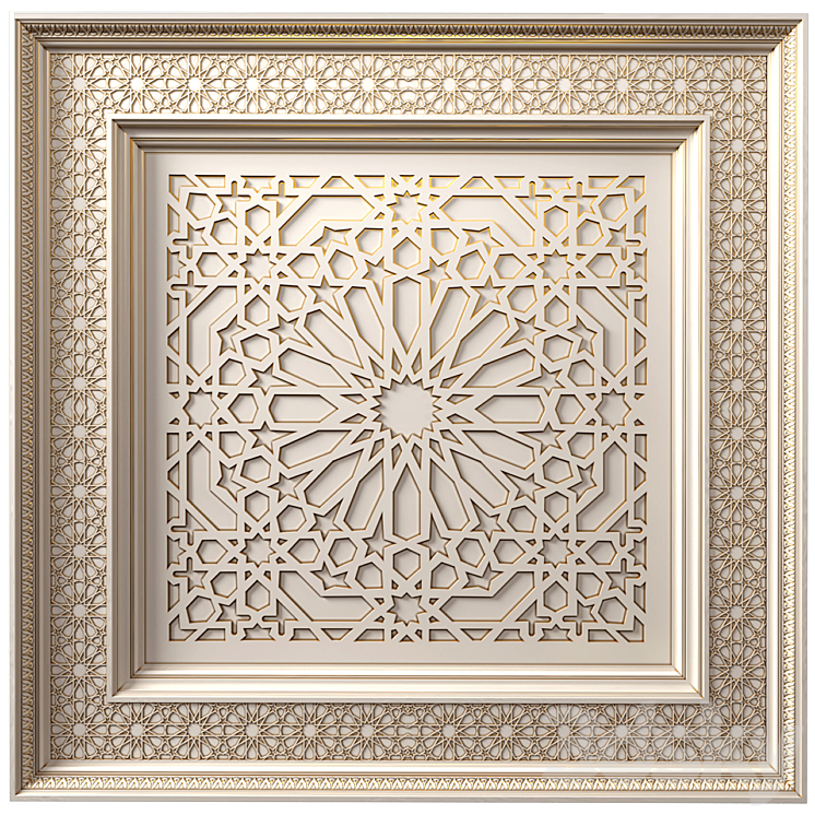 Ceiling in oriental style .Arabic Classic  Ceiling .Oriental Ceiling Classic 3DS Max Model - thumbnail 1