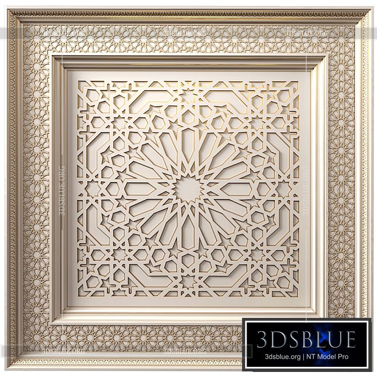 Ceiling in oriental style .Arabic Classic  Ceiling .Oriental Ceiling Classic 3DS Max - thumbnail 3