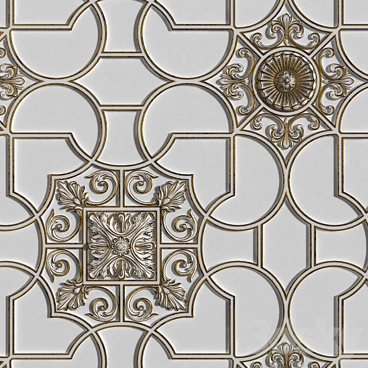 Ceiling moldings 3344 3DS Max - thumbnail 1