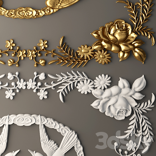 Ceiling moldings 3ds Max - thumbnail 3