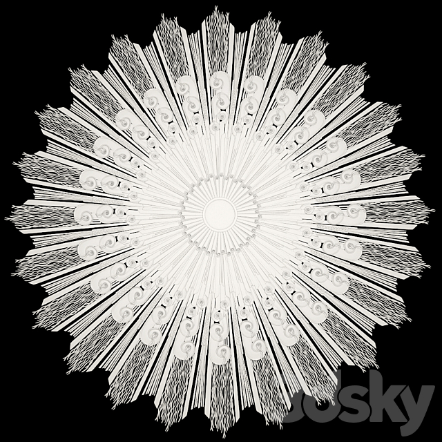 Ceiling rosette style ARTDECO 3DSMax File - thumbnail 1