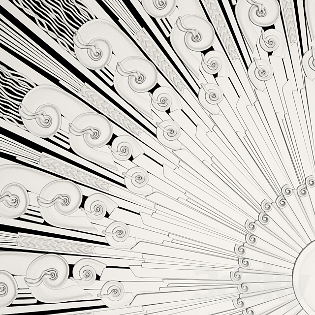 Ceiling rosette style ARTDECO 3DSMax File - thumbnail 2