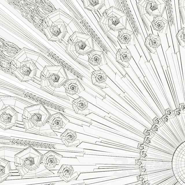 Ceiling rosette style ARTDECO 3DSMax File - thumbnail 3