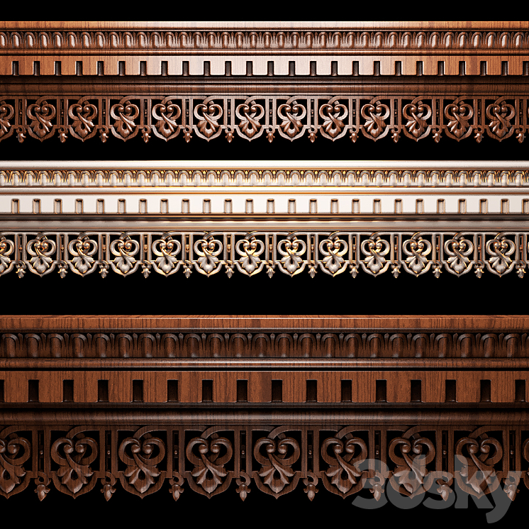 cerkovni decor wood 98465 3DS Max Model - thumbnail 1