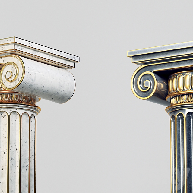 classic column 02 3DS Max Model - thumbnail 3