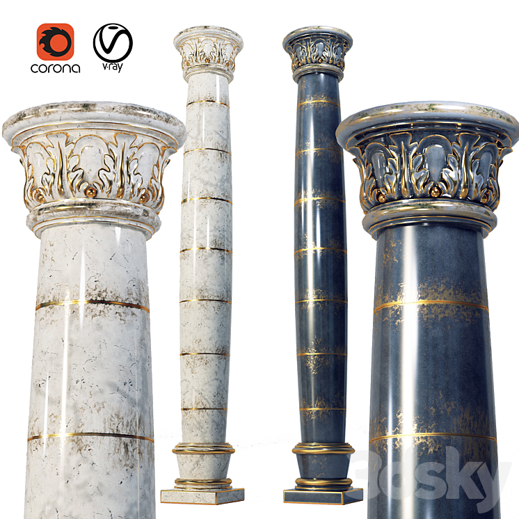 classic column 03 3DS Max - thumbnail 1