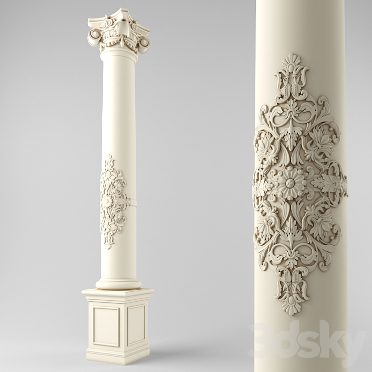 classic column 3DS Max - thumbnail 1