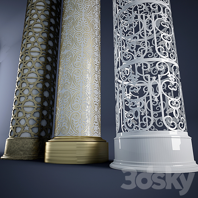 classic column 3DS Max Model - thumbnail 2