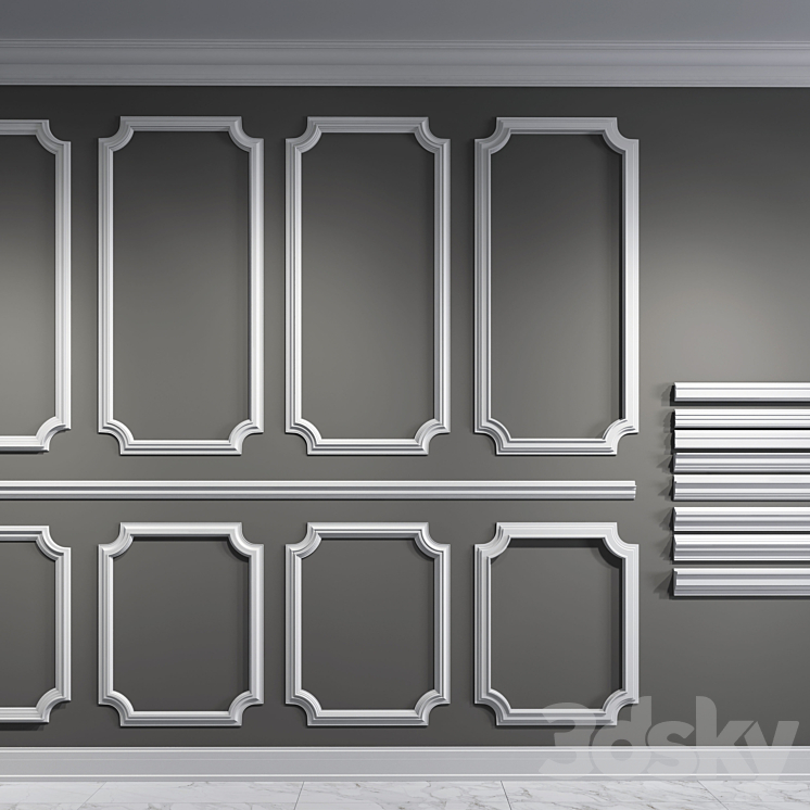 Classic moldings 3DS Max - thumbnail 1