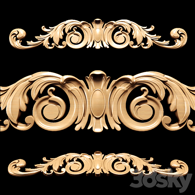 Classic style carving 3DS Max - thumbnail 1