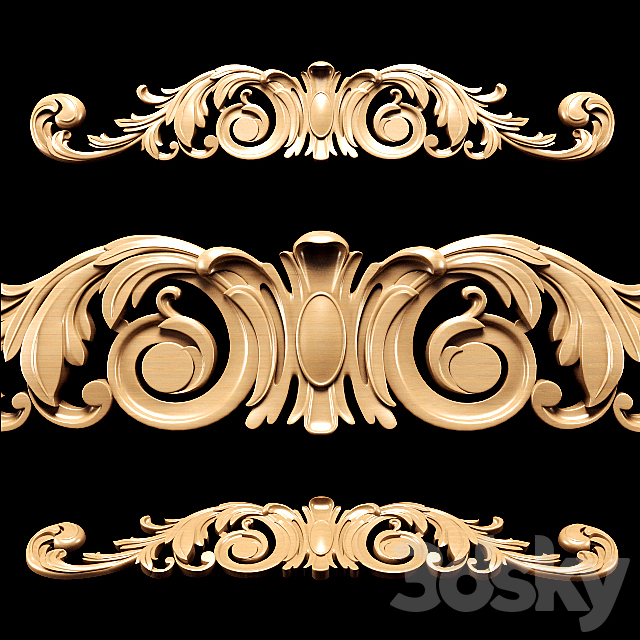 Classic style carving 3DSMax File - thumbnail 1