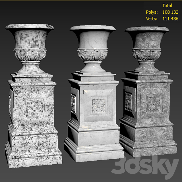 Classic vase 3DS Max Model - thumbnail 3