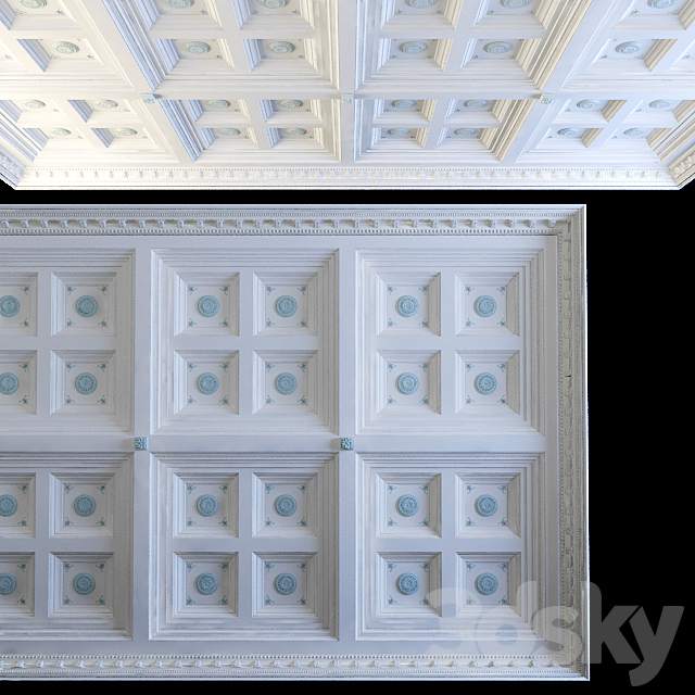 Coffered ceiling 3DSMax File - thumbnail 1