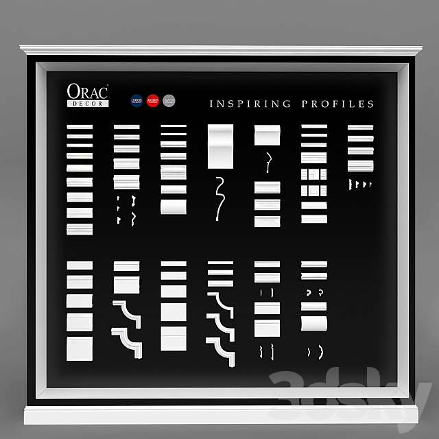 Collection moldings and baseboards Orac Decor (59 profiles) 3DSMax File - thumbnail 1