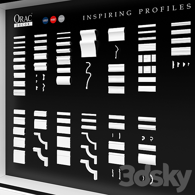 Collection moldings and baseboards Orac Decor (59 profiles) 3DSMax File - thumbnail 2