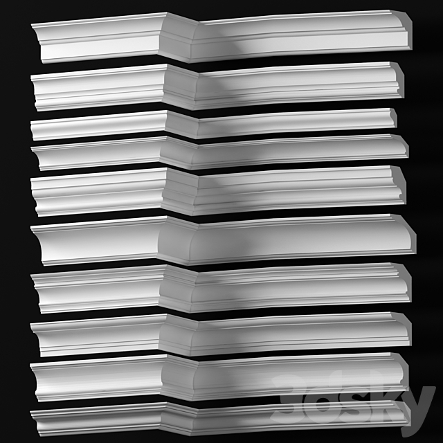 Collection of Cornices – Dikart p.6 3DS Max Model - thumbnail 1