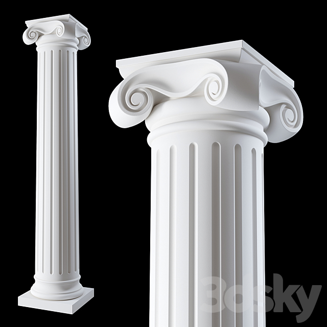 Column 001. Ionic order 3DSMax File - thumbnail 1