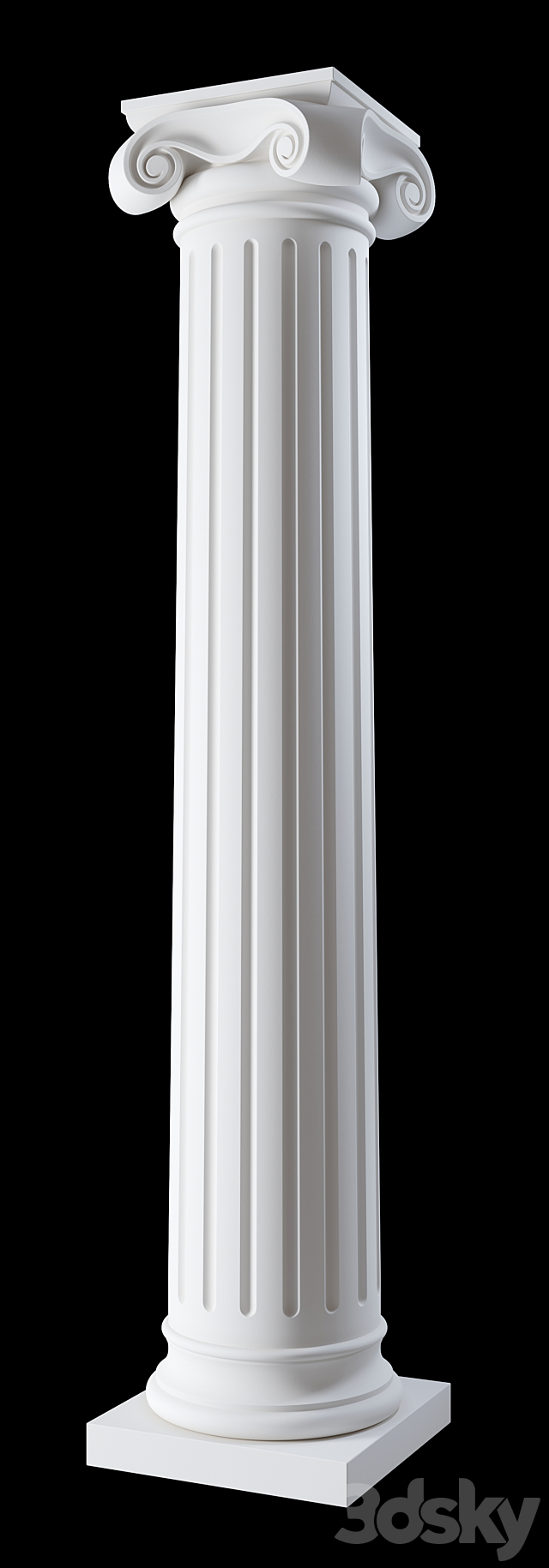 Column 001. Ionic order 3DSMax File - thumbnail 2