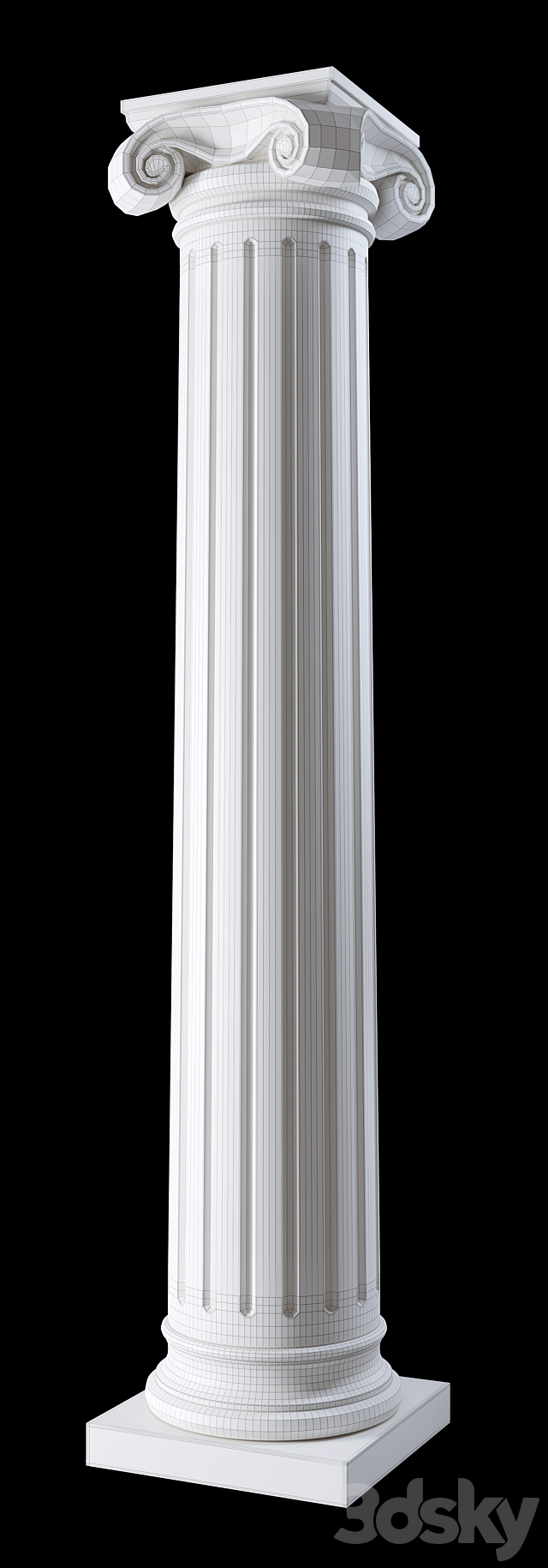 Column 001. Ionic order 3DSMax File - thumbnail 3