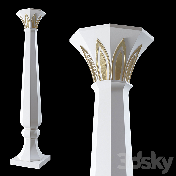 Column 003. Uzbek 3DS Max - thumbnail 1