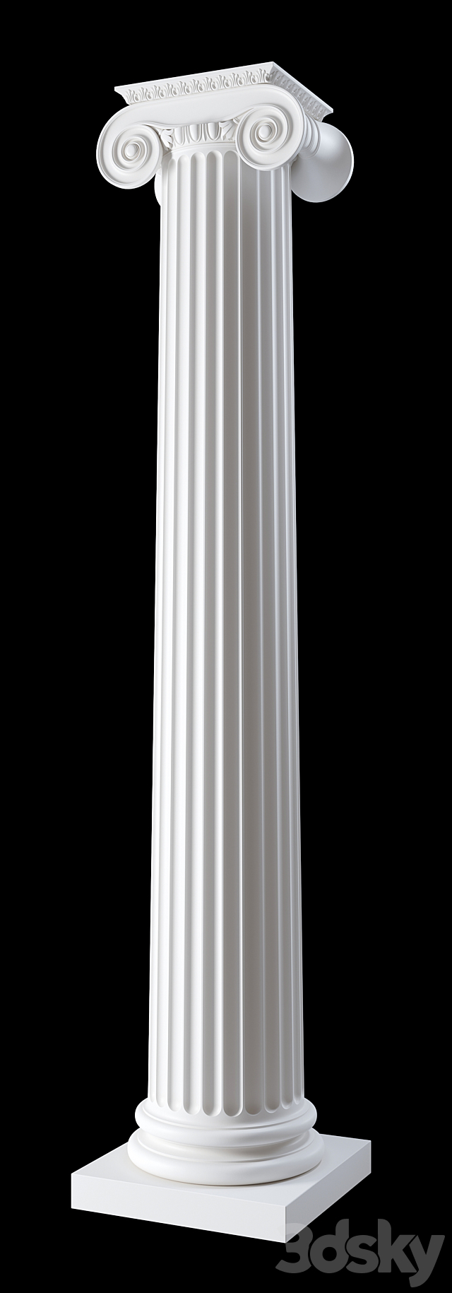 Column 005. Ionic order 3ds Max - thumbnail 2