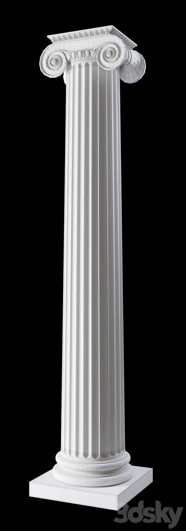 Column 005. Ionic order 3ds Max - thumbnail 3