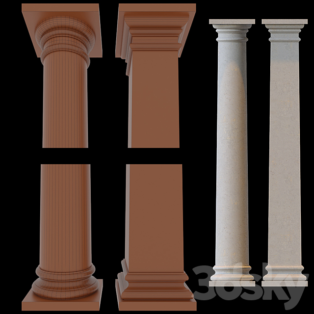 Column 3DS Max Model - thumbnail 2