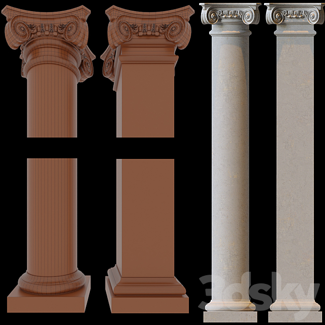 Column 3DS Max Model - thumbnail 2