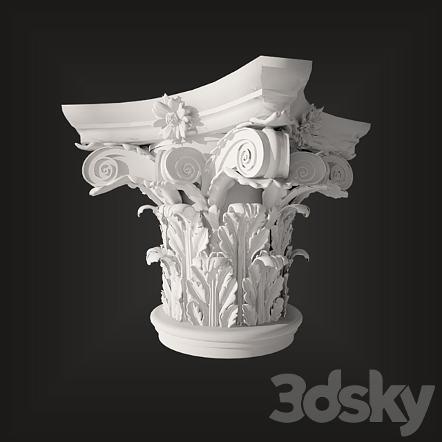 Corinthian capital 3DSMax File - thumbnail 1