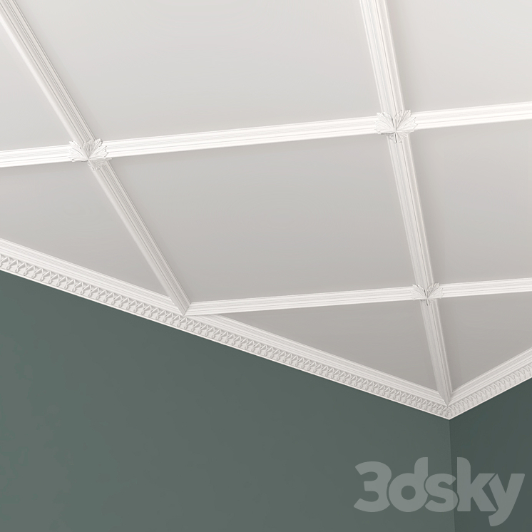 Cornice Arabesco K972 3DS Max - thumbnail 1