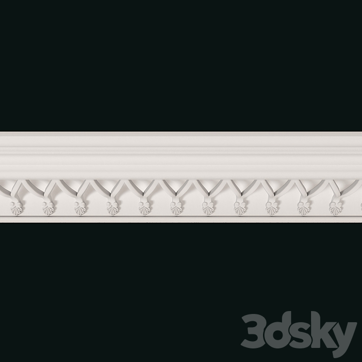 Cornice Arabesco K972 3DS Max - thumbnail 2