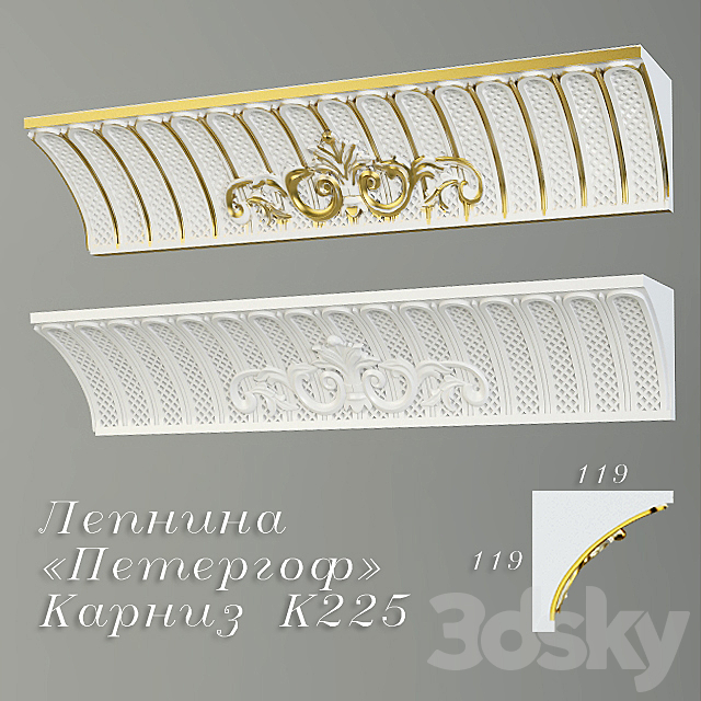 Cornice K225 3ds Max - thumbnail 1