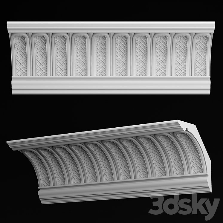 Cornice KD109 3DS Max Model - thumbnail 1