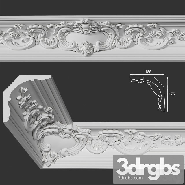 Cornice Petergof K151 3dsmax Download - thumbnail 1