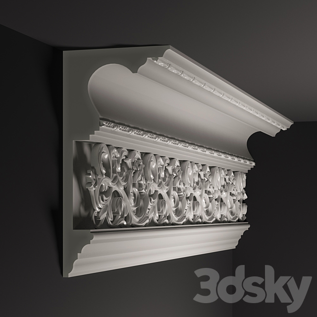 Cornice Torus Style 3DS Max Model - thumbnail 2