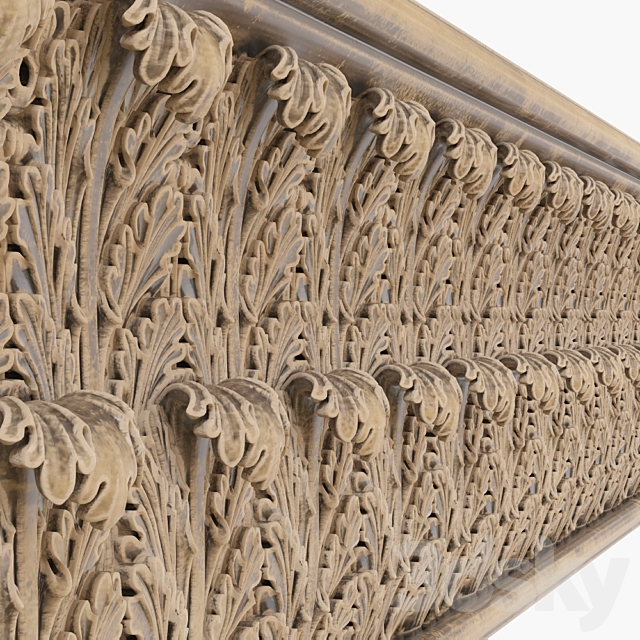 Cornice with leaves 3DSMax File - thumbnail 3