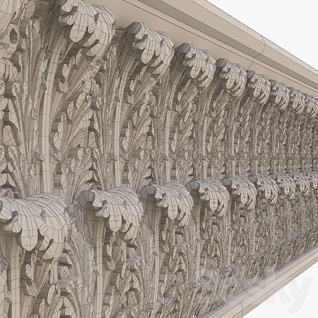 Cornice with leaves 3DSMax File - thumbnail 5