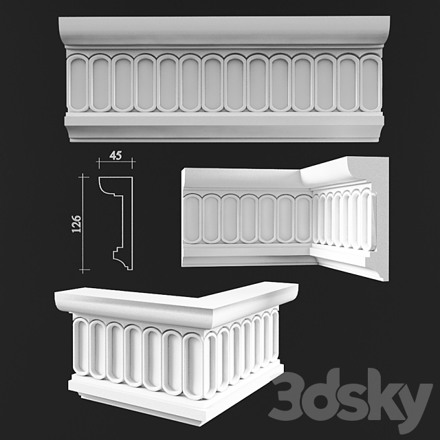 Cornices 3ds Max - thumbnail 1