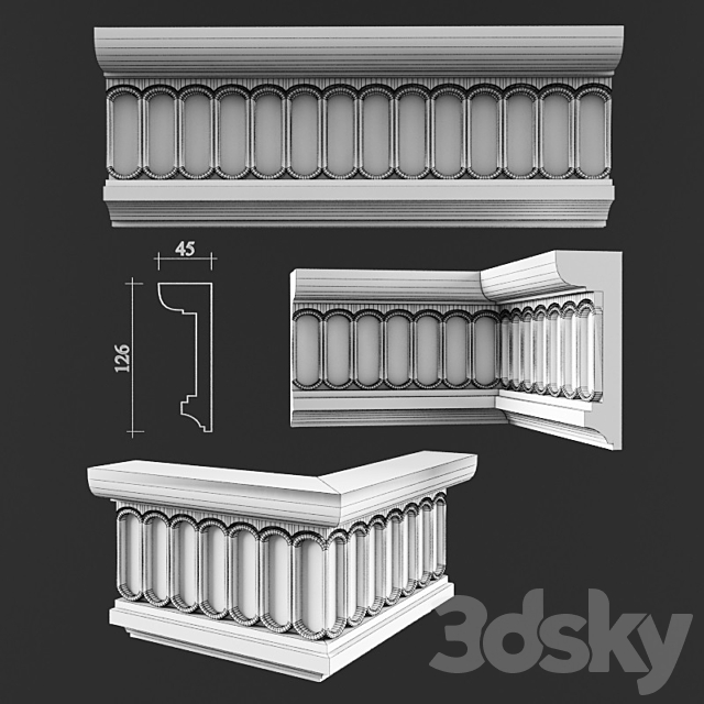 Cornices 3ds Max - thumbnail 2