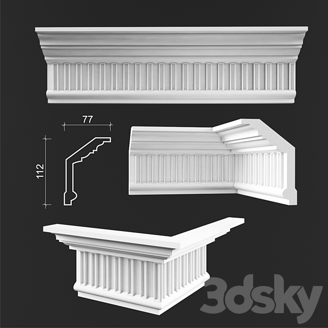 Cornices 3ds Max - thumbnail 1