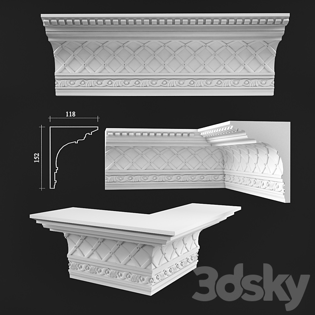 Cornices Daylight 3ds Max - thumbnail 1