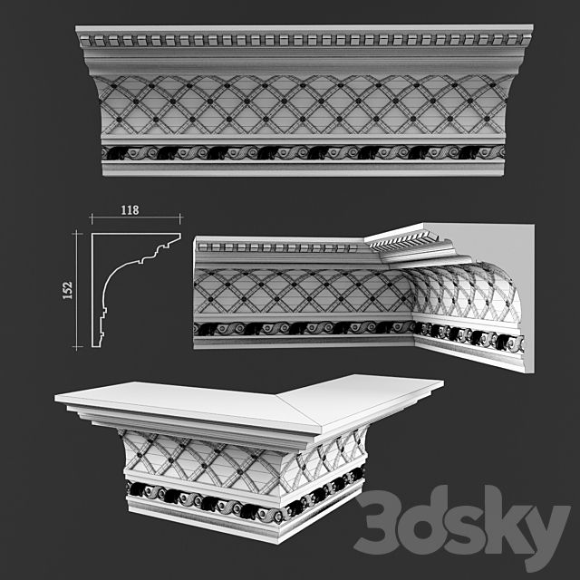 Cornices Daylight 3ds Max - thumbnail 2