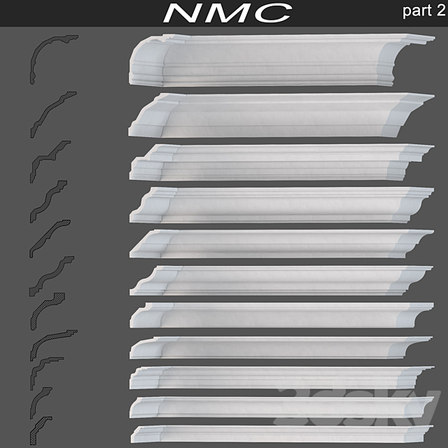 Cornices NMC (part 2) 3DSMax File - thumbnail 1